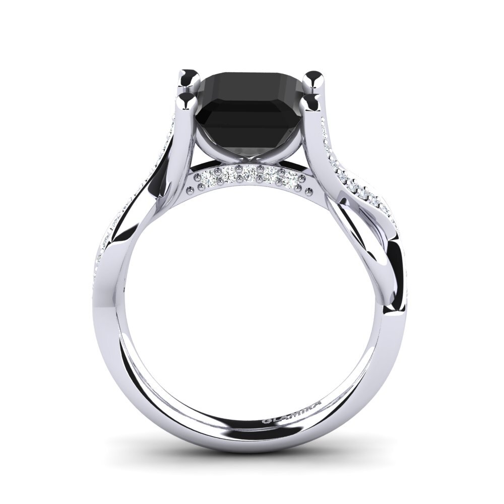 Black Sapphire Engagement Ring Catania