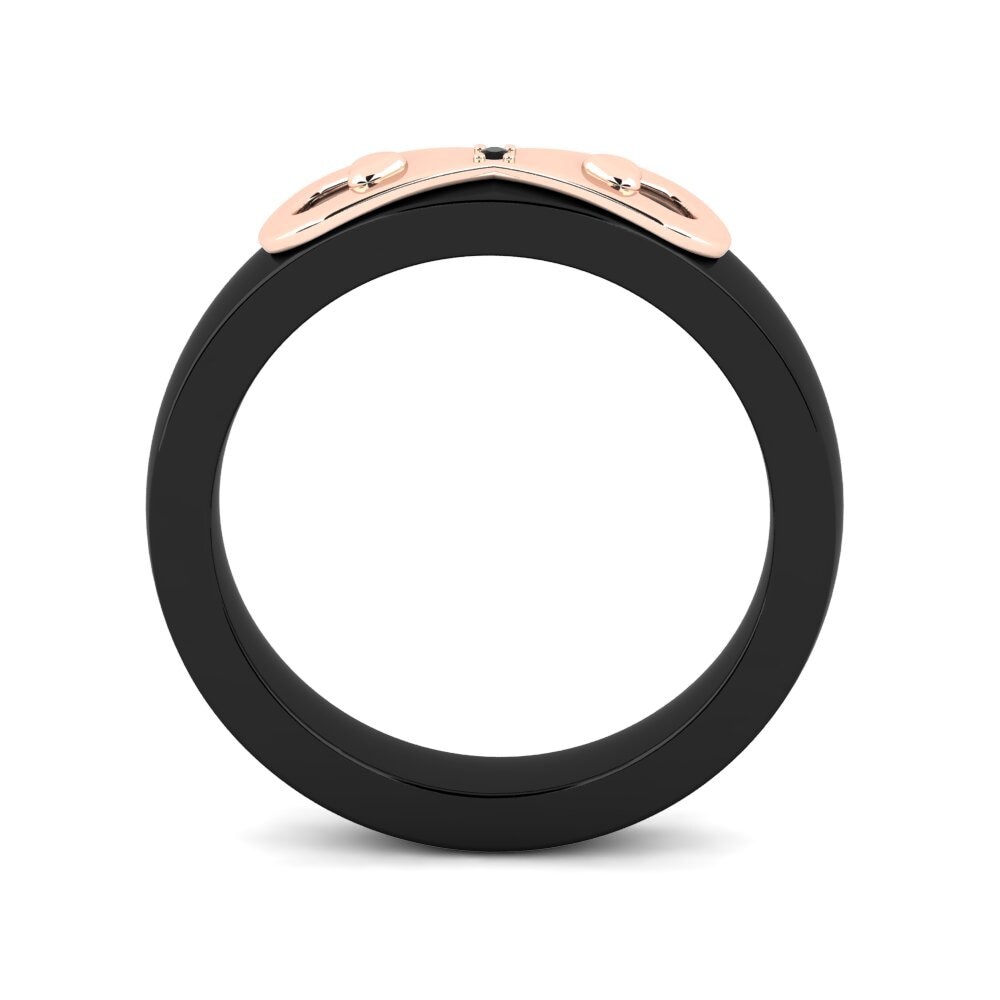 18ct Rose Gold Black Diamond Ring Catrina