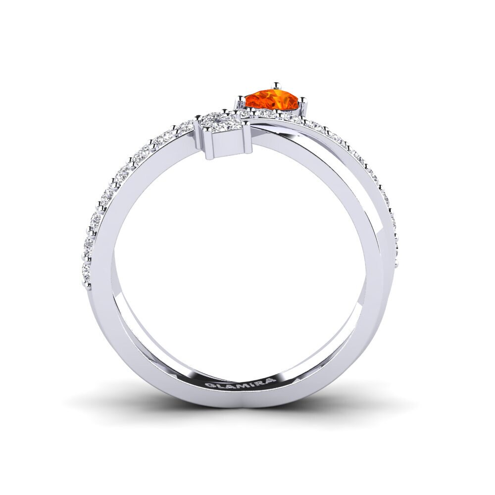 Orangefarbener Saphir Ring Causses