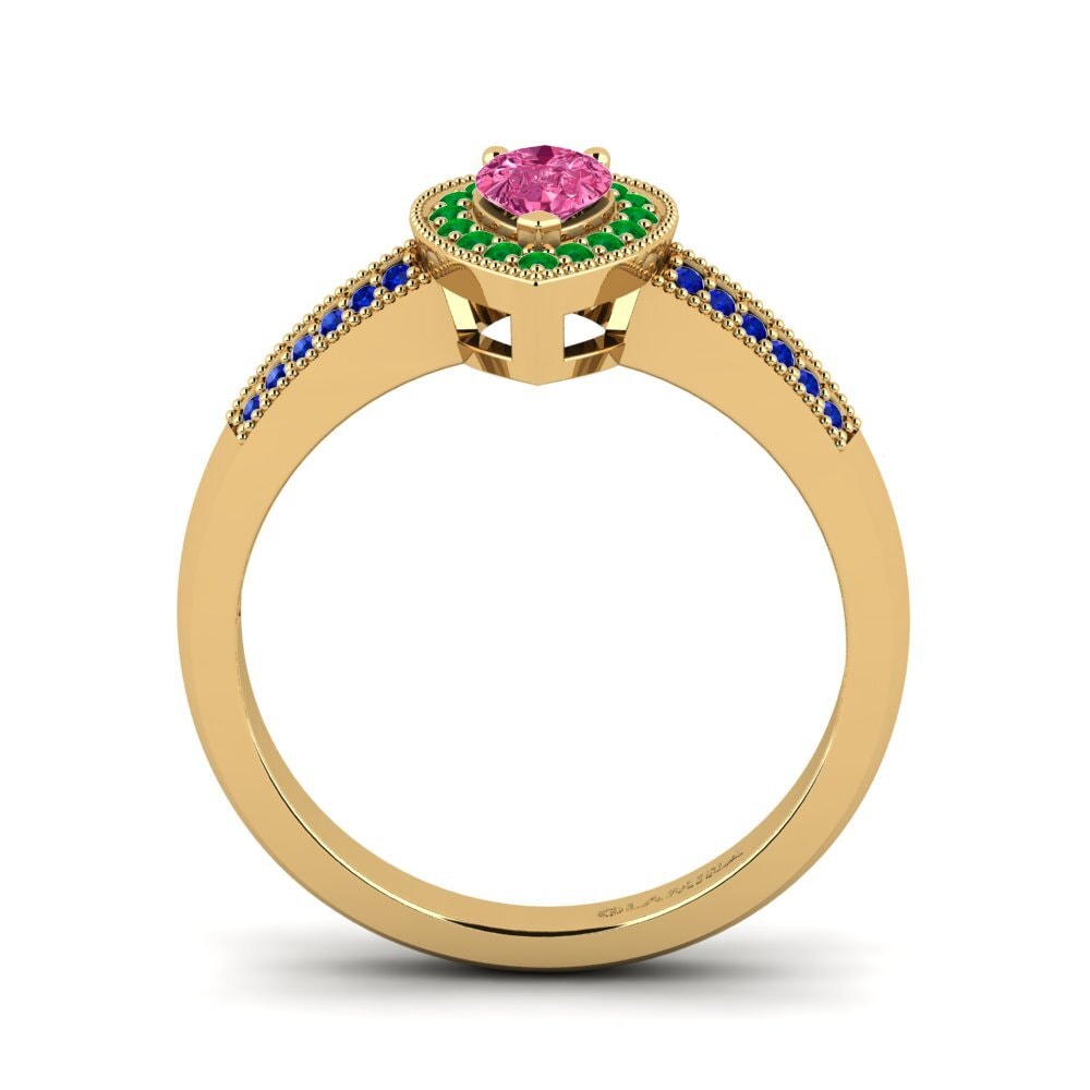 Pink Tourmaline Engagement Ring Cecilia