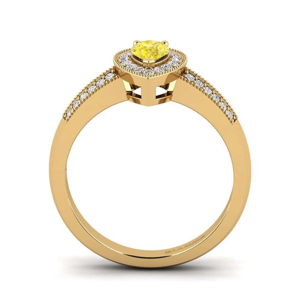 Yellow Sapphire Engagement Ring Cecilia