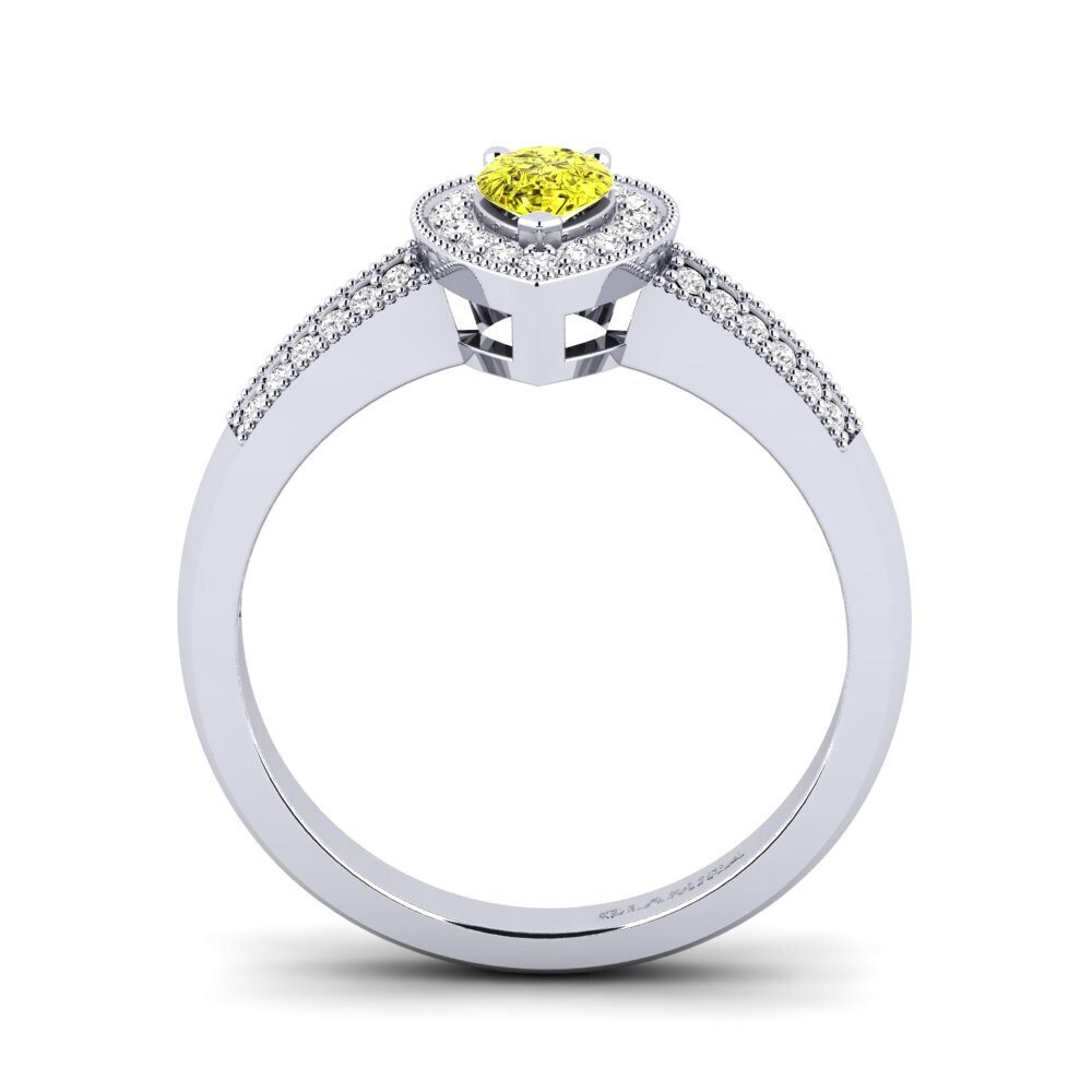 Diamante Amarillo Anillo de compromiso Cecilia