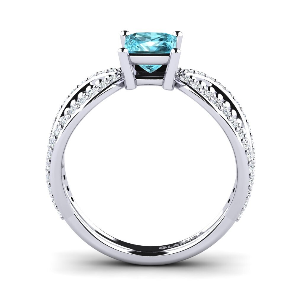 Blue Zircon Women's Ring Ceise