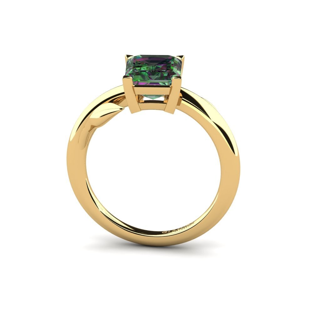 Topázio Místico Anel de Noivado Cemynds - Emerald