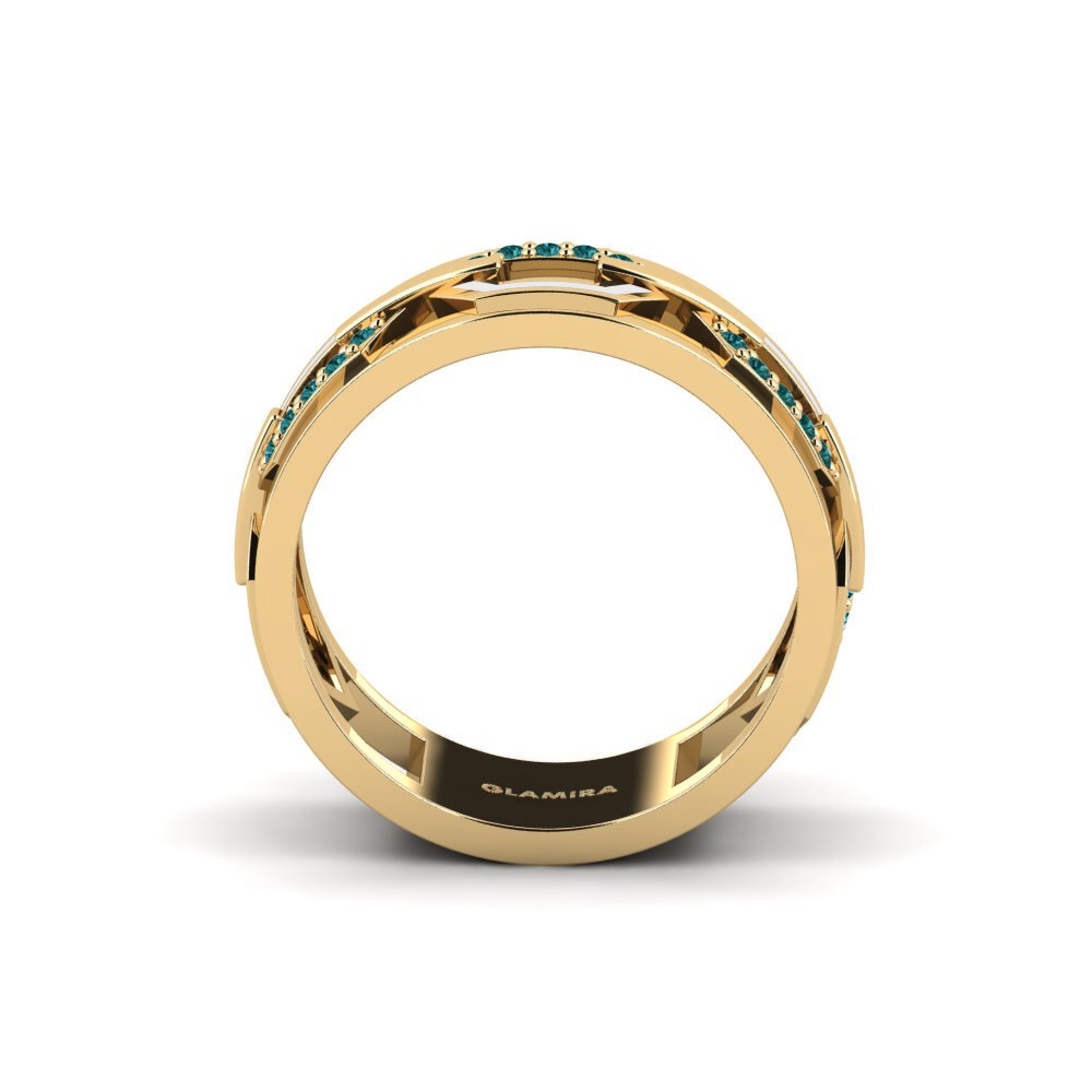 Diamante Azul Anel Cendre