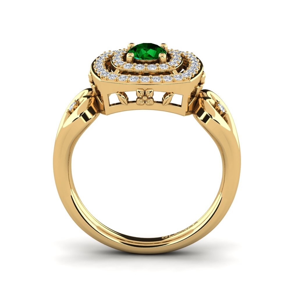 Green Zirconia Engagement Ring Ceria