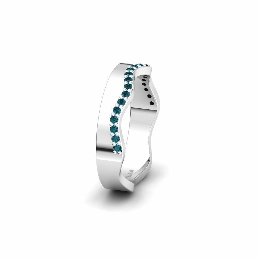 Diamant Bleu Alliance pour femme Cestlamour