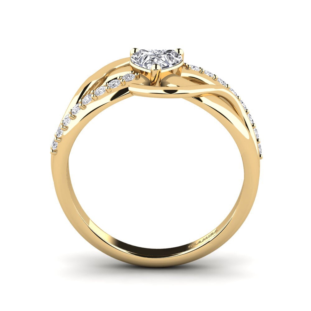 14ct Yellow Gold Diamond Ring Cgani