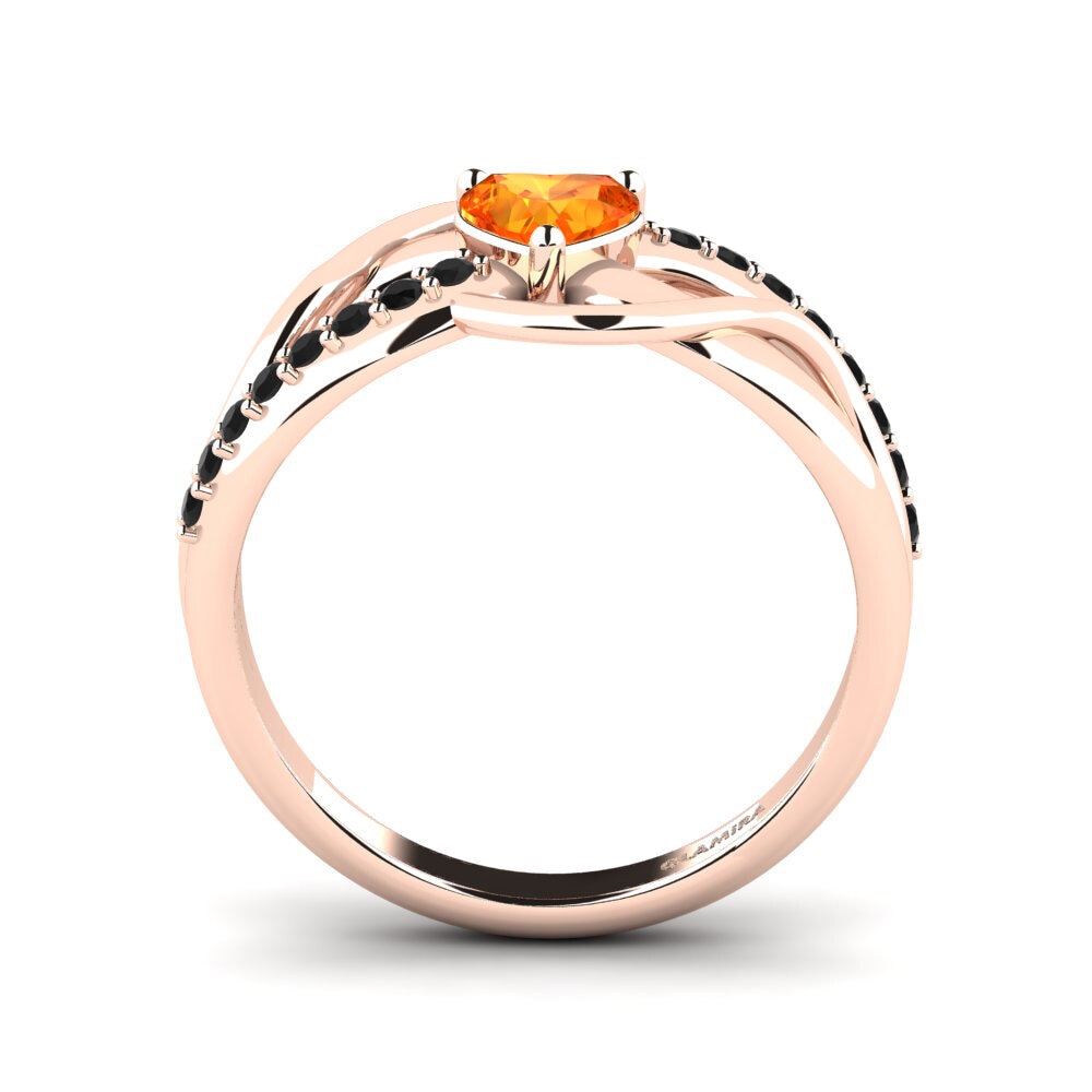 Orangefarbener Saphir Ring Cgani