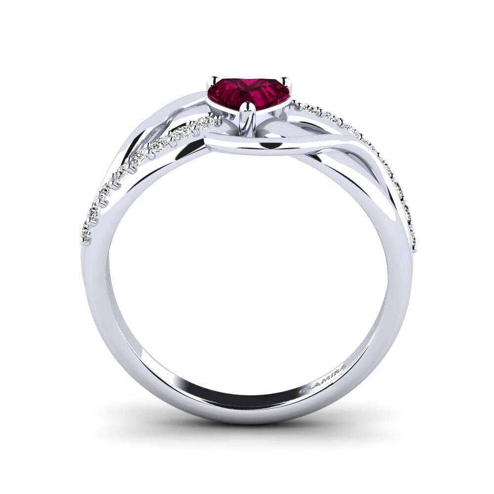 Granato Rodolite Anello Cgani