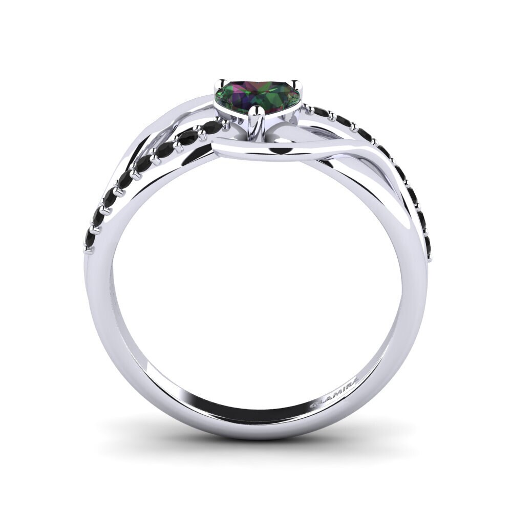 White Silver Mystic Topaz Ring Cgani
