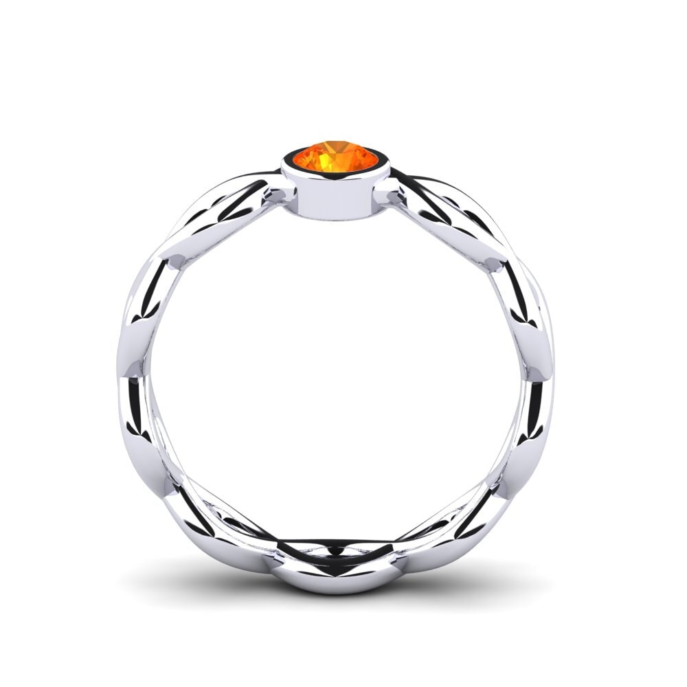 Zafiro Naranja Anillo de Mujer Chaco