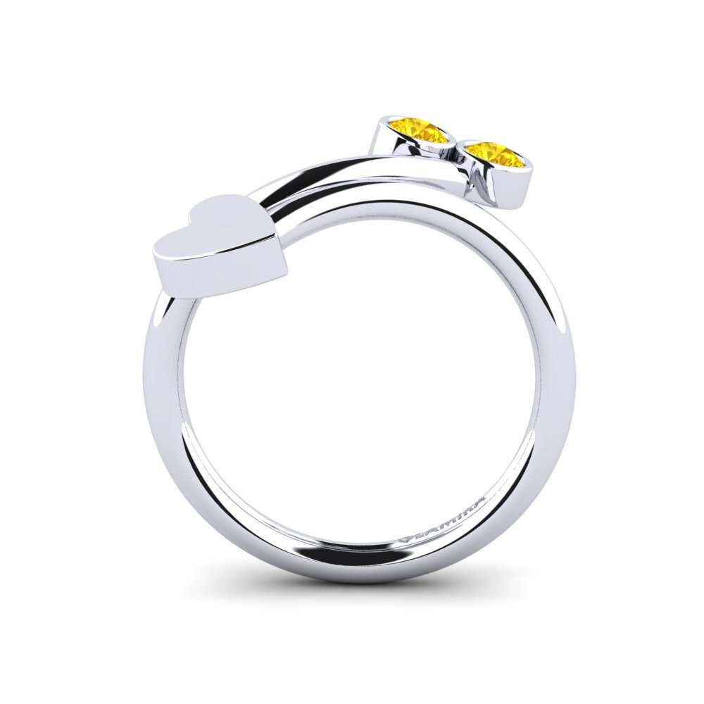 Round Yellow Sapphire Ring Chahna