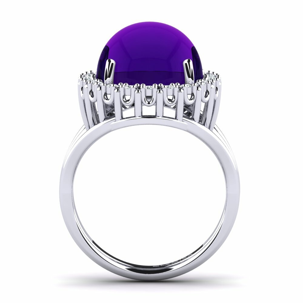 Améthyste Cabochon Bague Chaitali