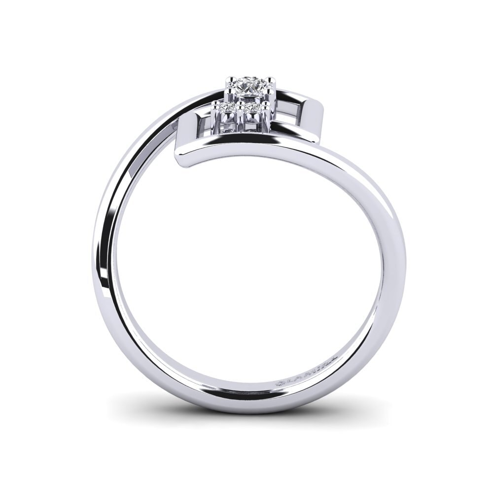 9k Oro Blanco Anillo Challenged