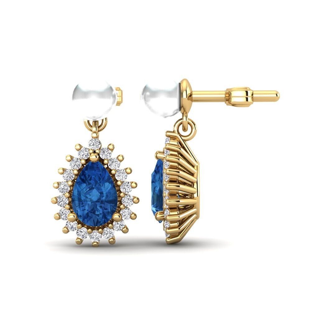 Dark Blue Zirconia Women's Earring Chargeura