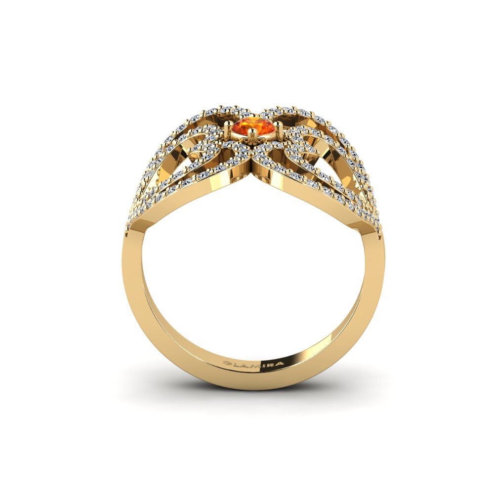 Orangefarbener Saphir Ring Charliste