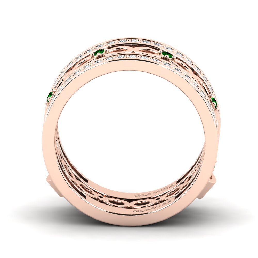 Zircônia Verde Anel Cherab SET