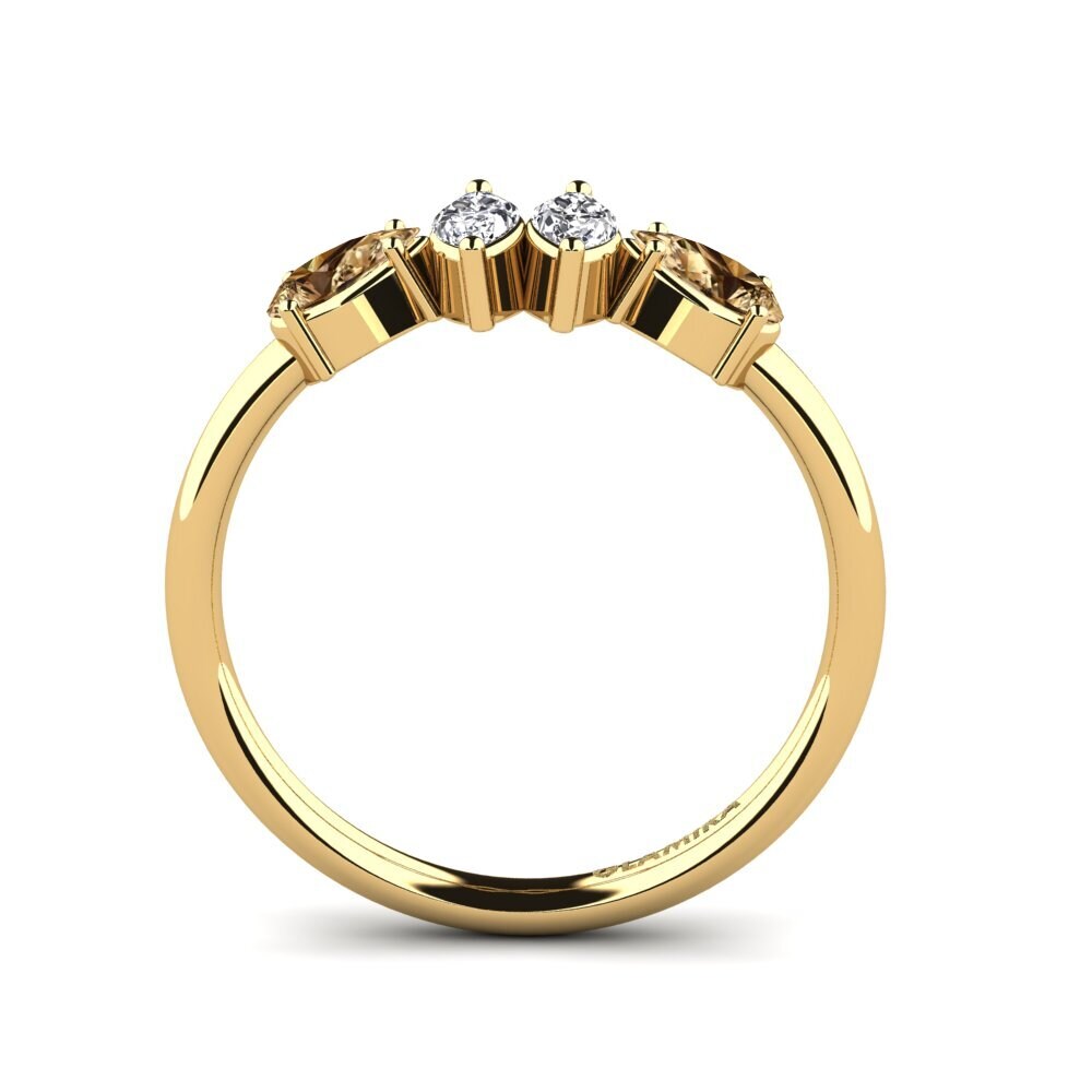 Diamante café Anillo Chevet