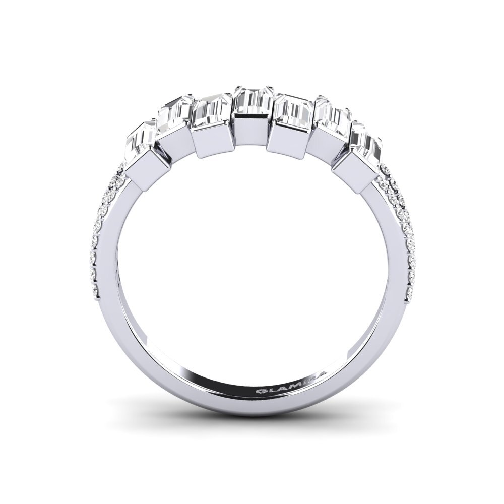 Weißer Saphir Ring Chevrole