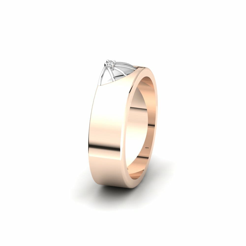 Or Rose & Blanc 14k Saphir Blanc Alliance pour femme Chiredzi