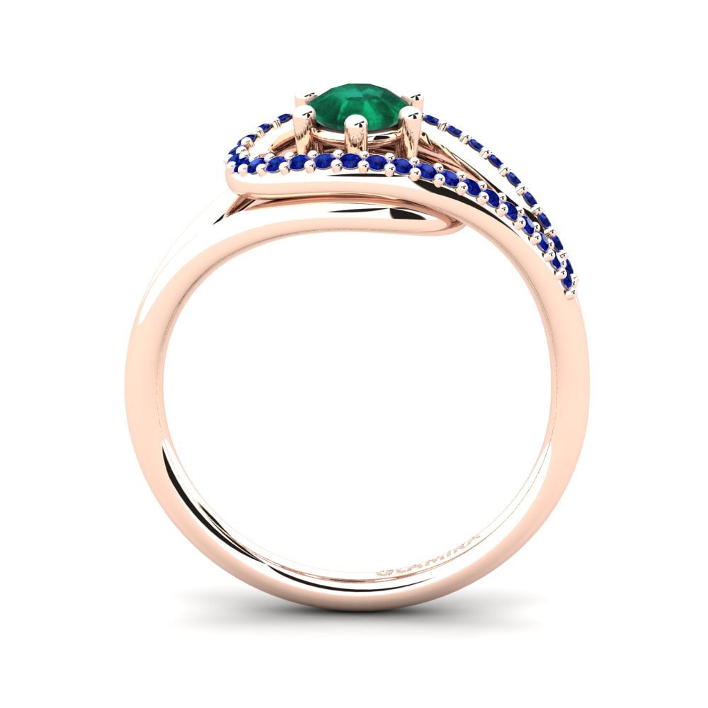 Emerald Engagement Ring Chlodette