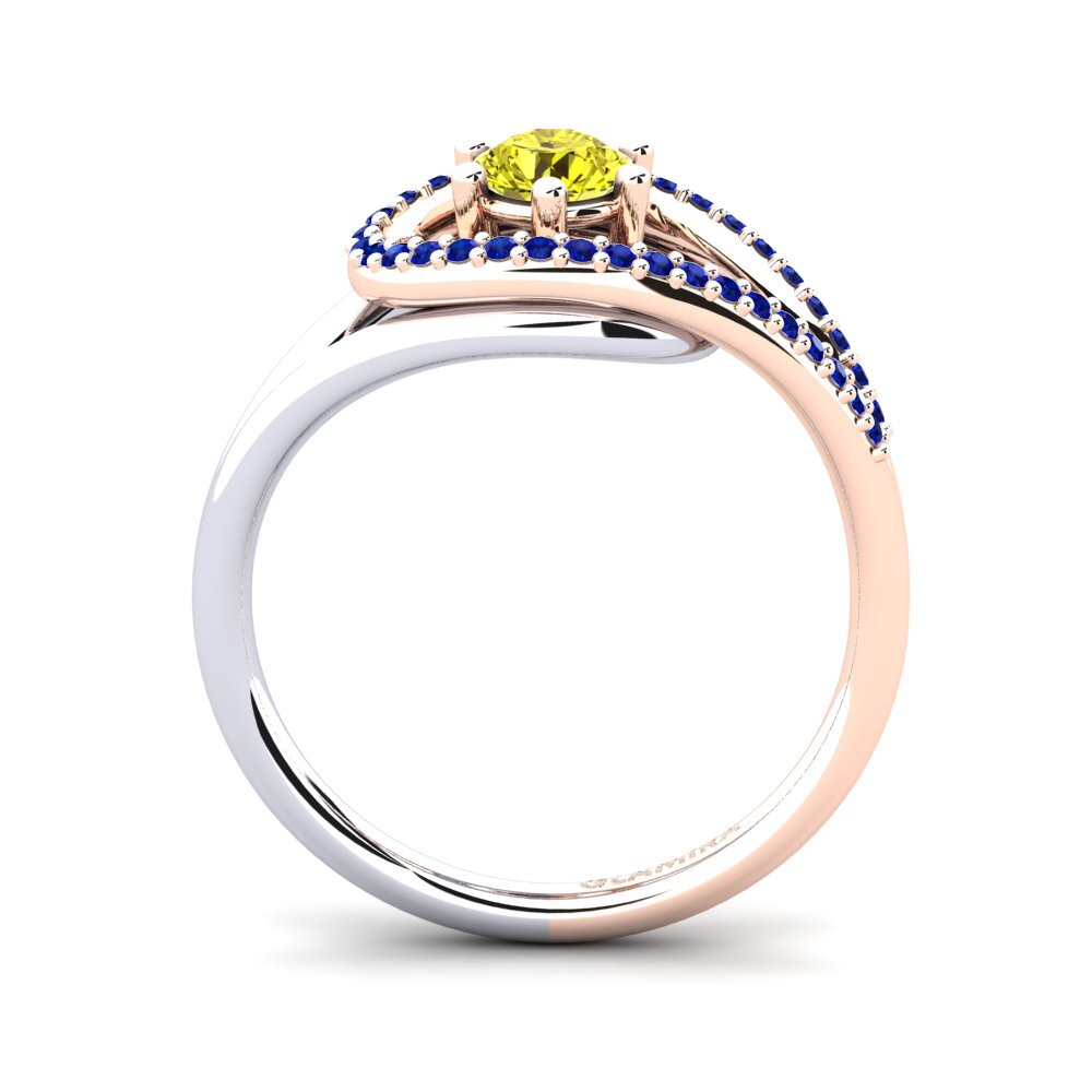 14k Rose & White Gold Engagement Ring Chlodette