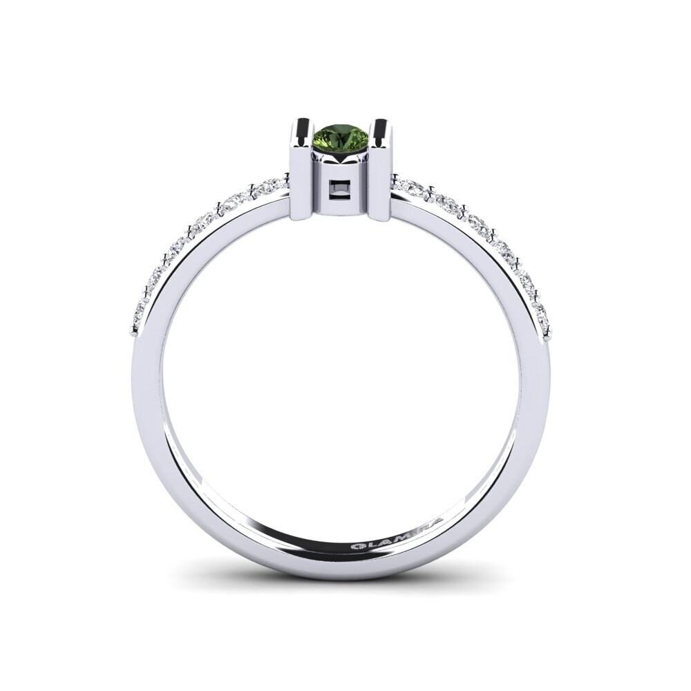 Green Sapphire Engagement Ring Chlorure