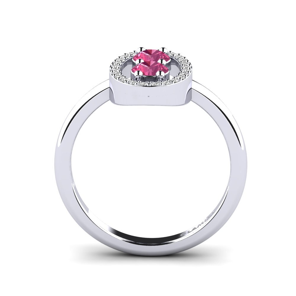 Turmalina rosa Anillo Choric