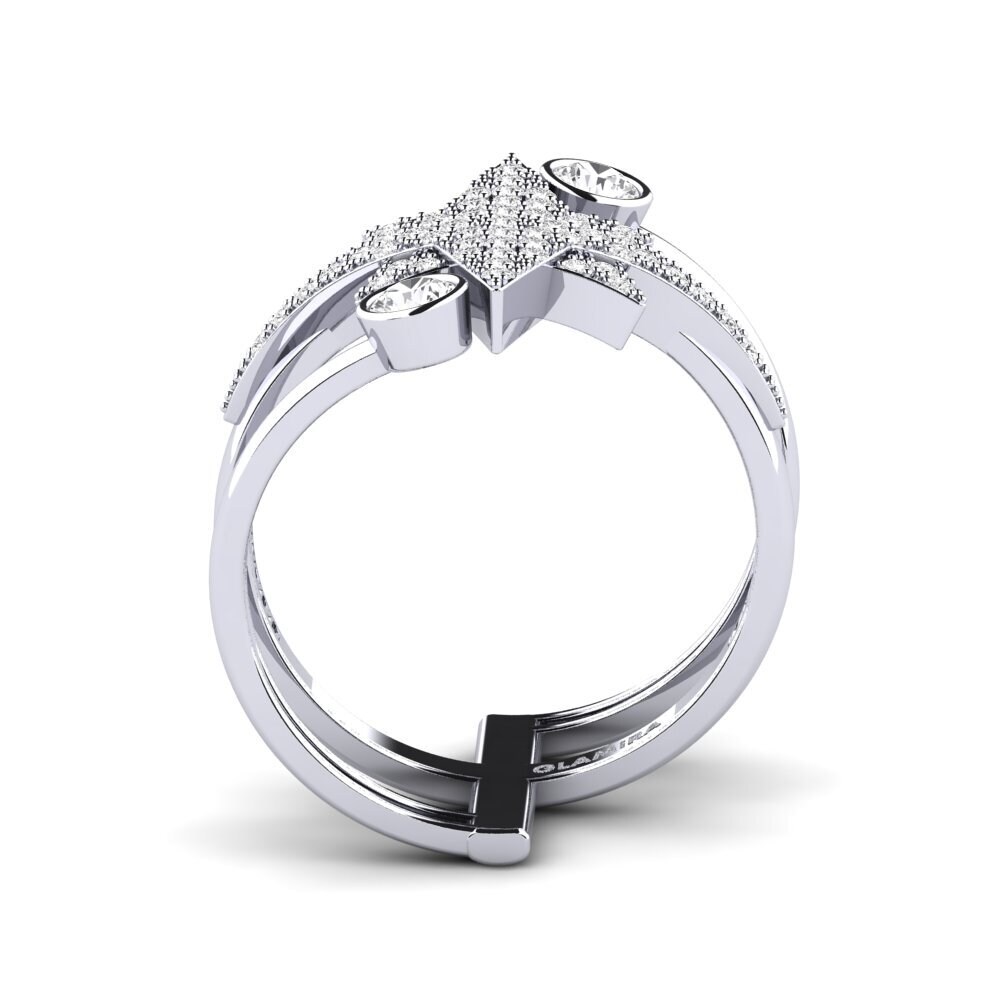 Zafiro blanco Anillo Chort