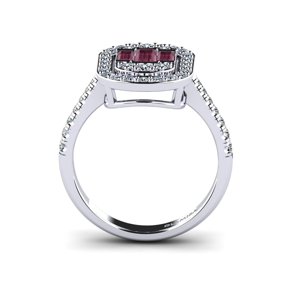 Rhodolite Garnet Engagement Ring Chow