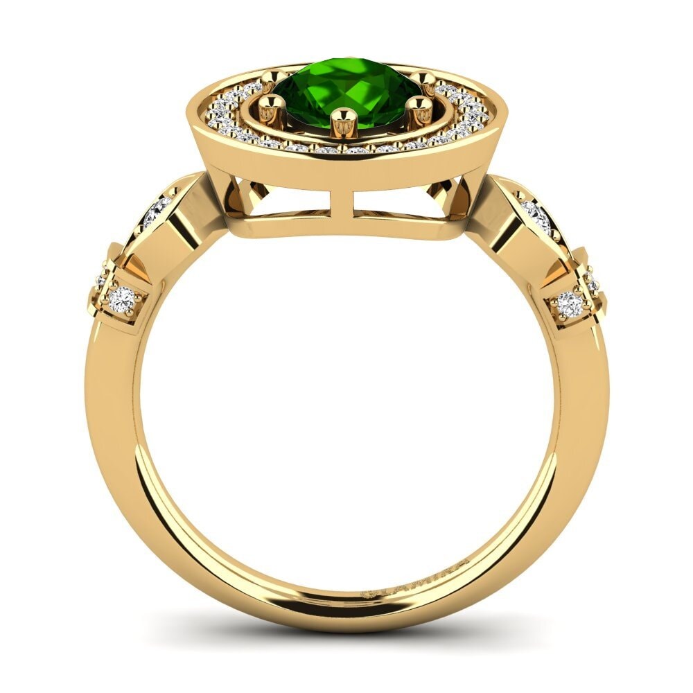 Green Tourmaline Engagement Ring Chubascoli