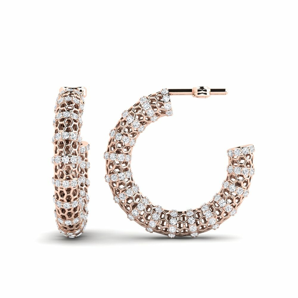 14k Oro Rosa Pendiente de mujer Cifaldi