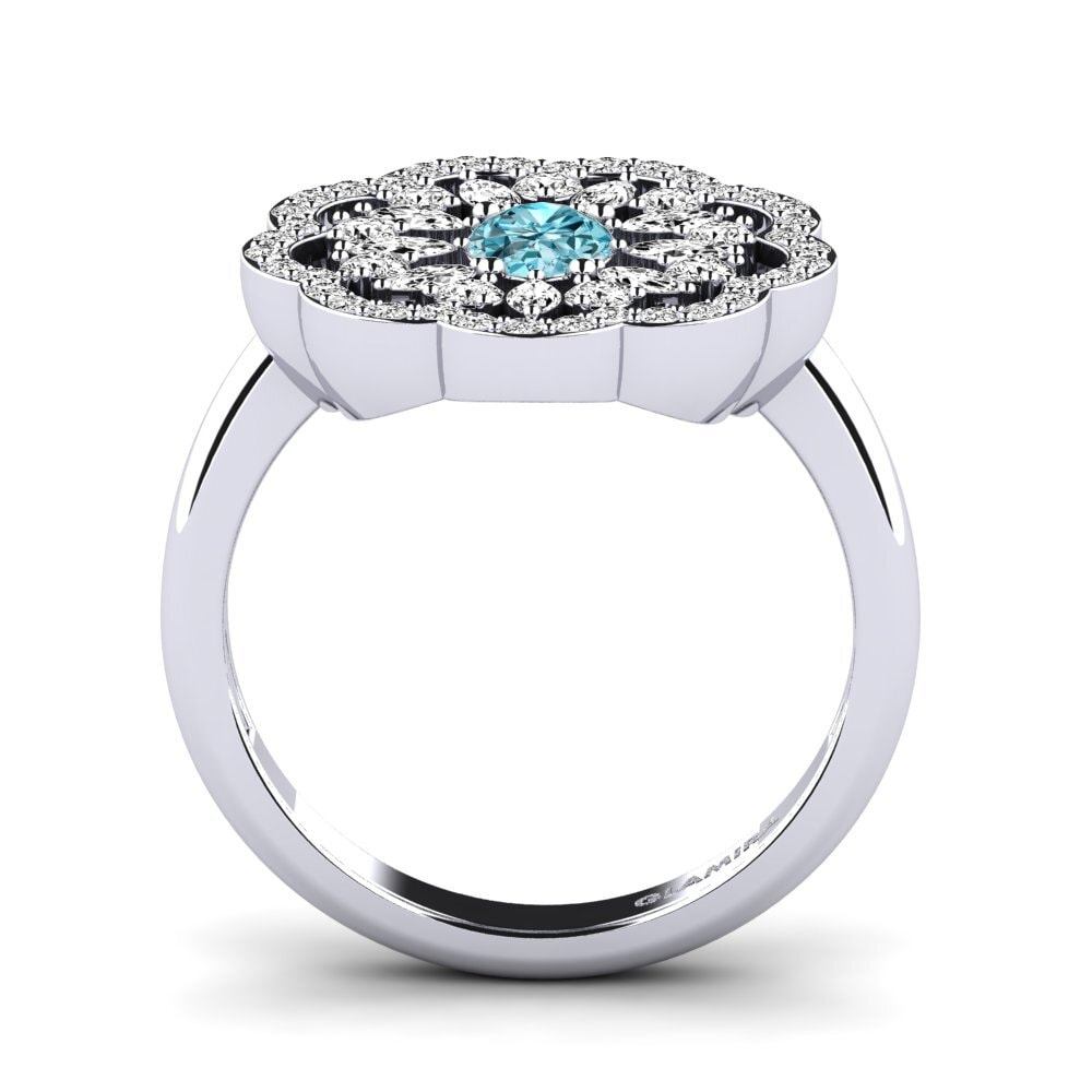 Blauer Zirkon Ring Cigale