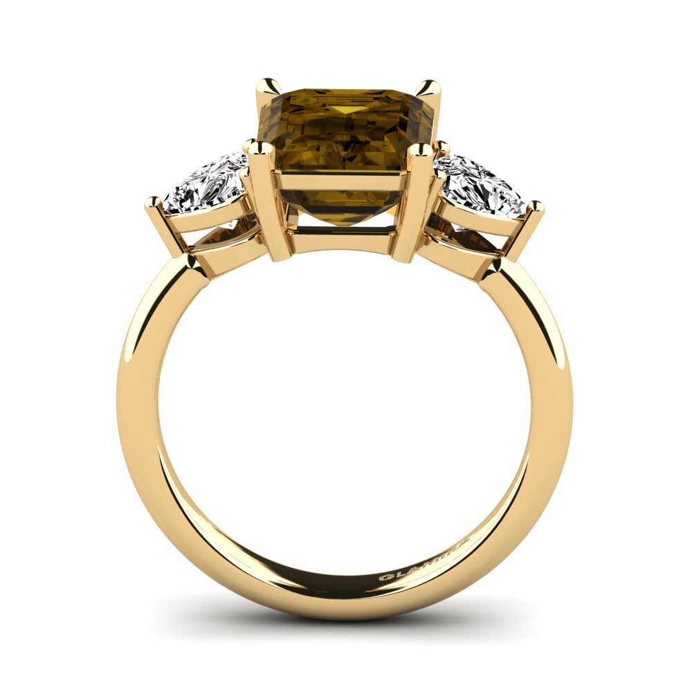 Brown Zircon Women's Ring Cigo