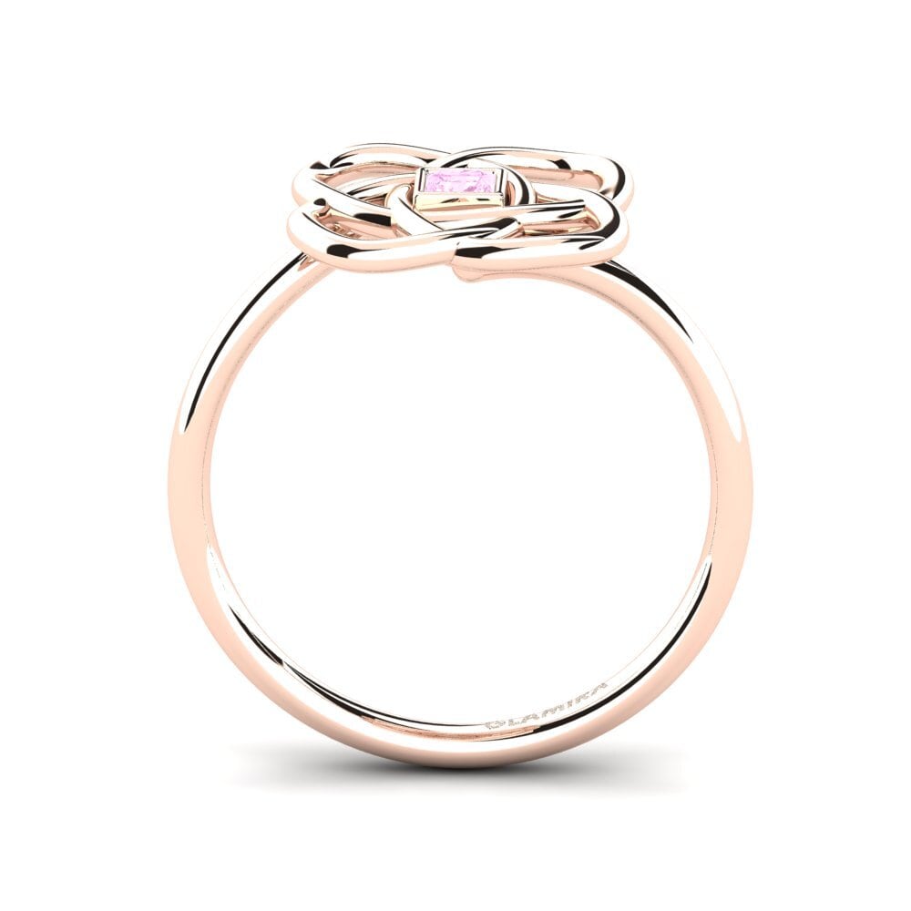 Princesa Zafiro Rosado Anillo Cilibmo