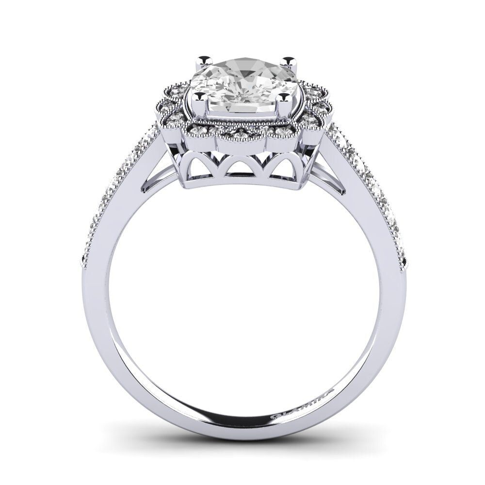 Zafiro blanco Anillo de compromiso Cindi