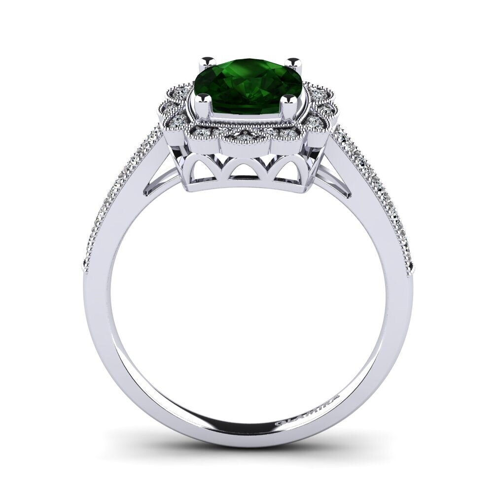 Green Tourmaline Engagement Ring Cindi