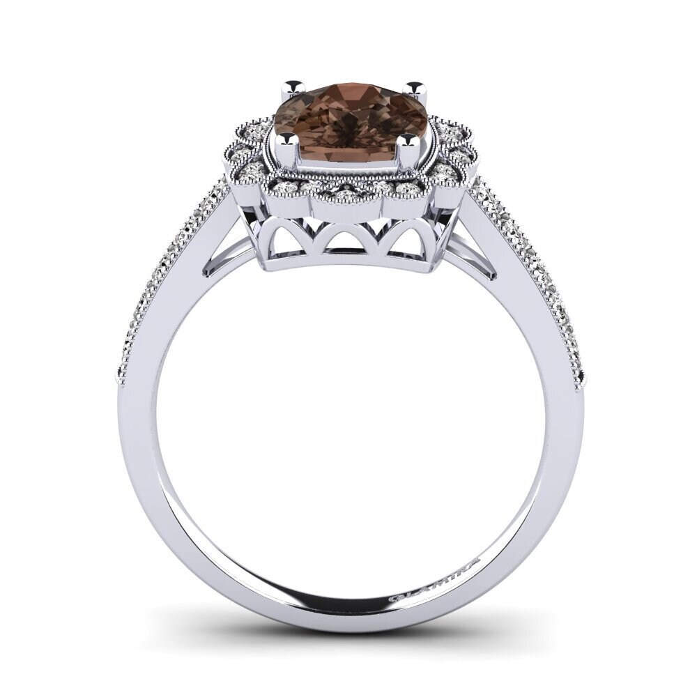 Smoky Quartz Engagement Ring Cindi