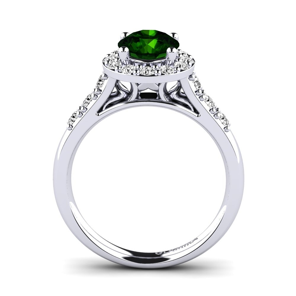 Green Tourmaline Engagement Ring Cindy 1.0 crt