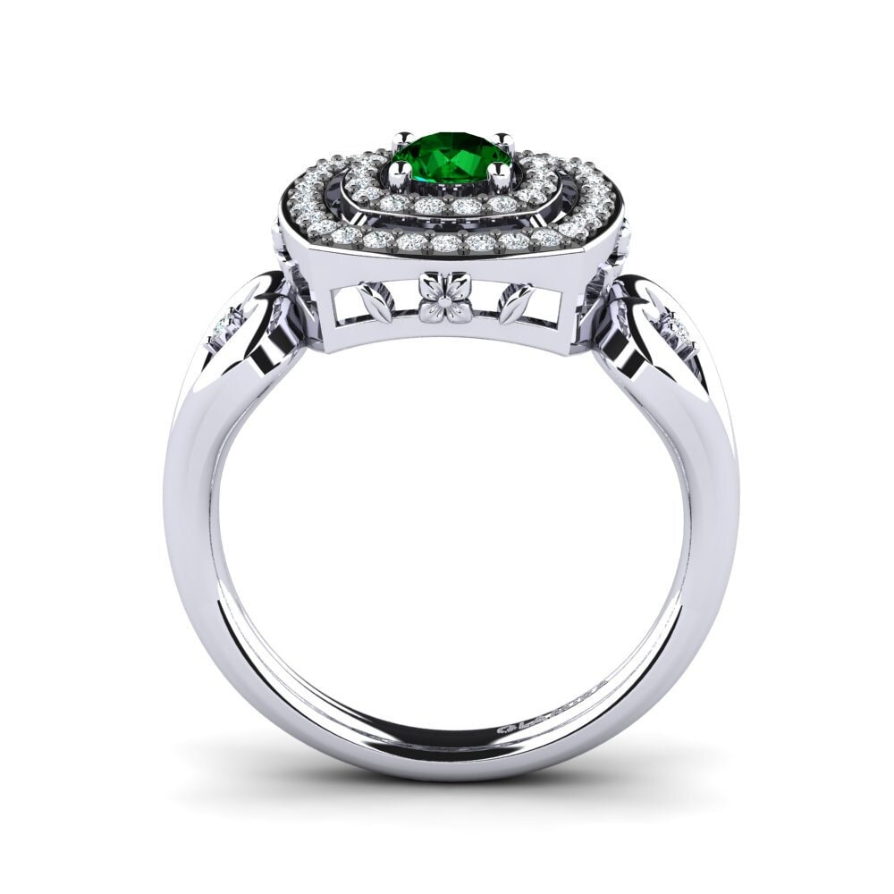 Green Zirconia Engagement Ring Cinthia