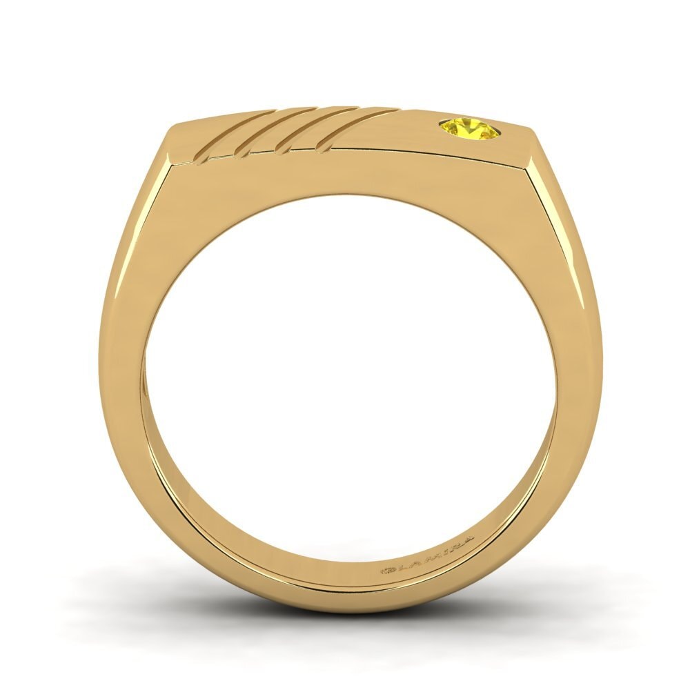 9ct Yellow Gold Yellow Sapphire Men's Ring Ciprian