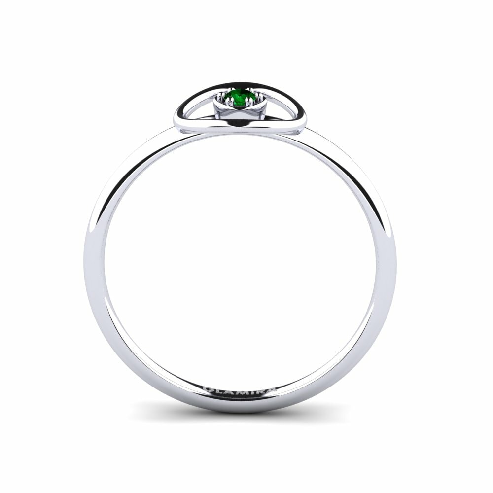 Green Zirconia Engagement Ring Cirrus