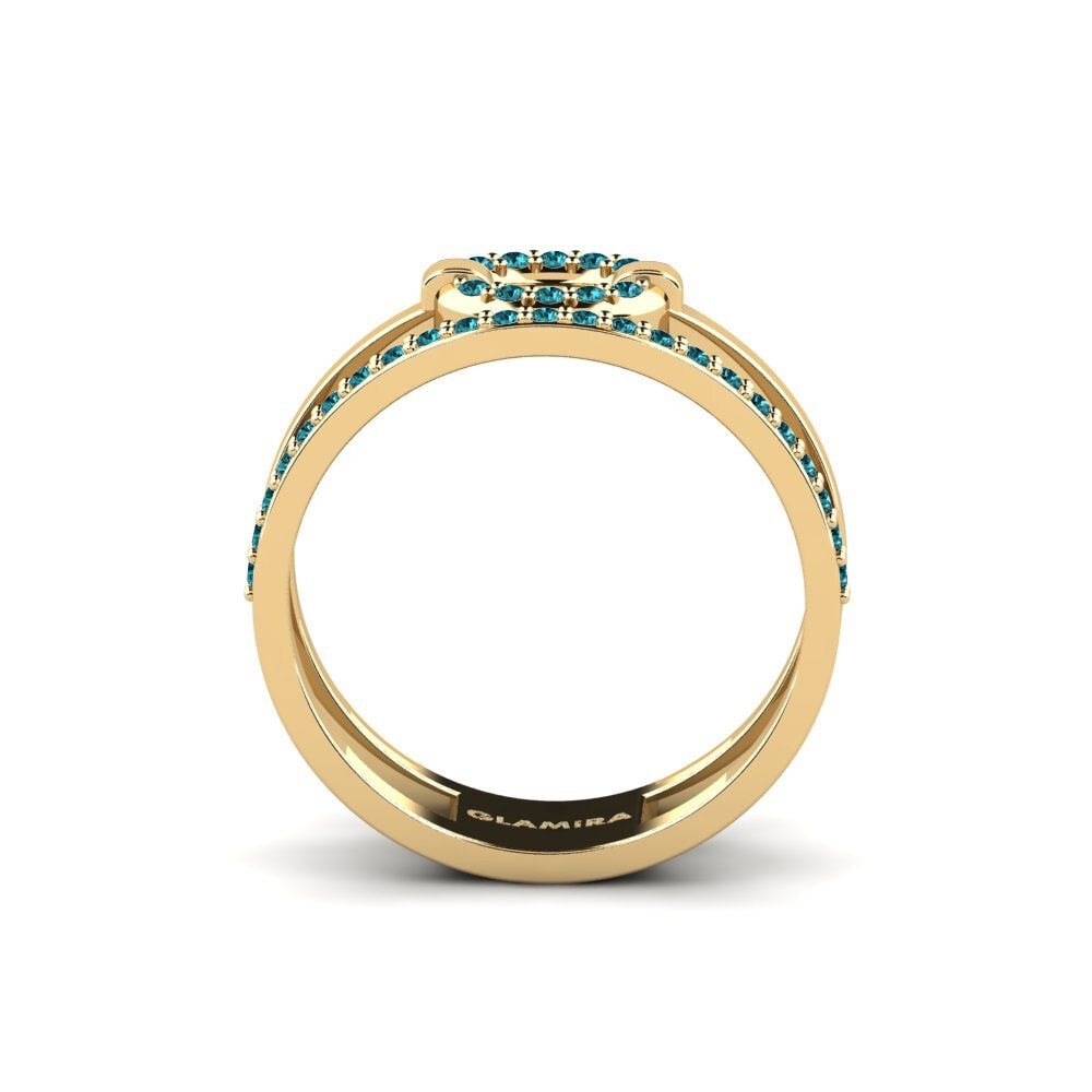 Diamante Azul Anel Cirunavvu