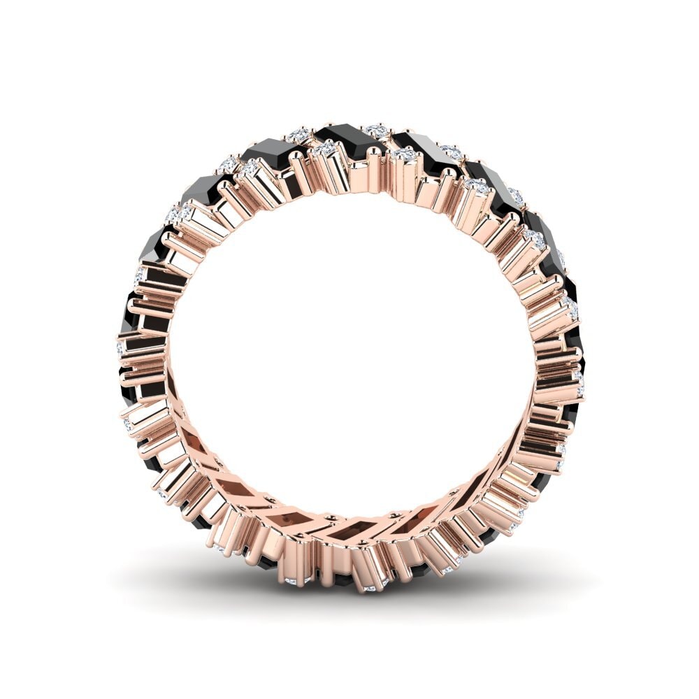 Zafiro negro Anillo Clamworm