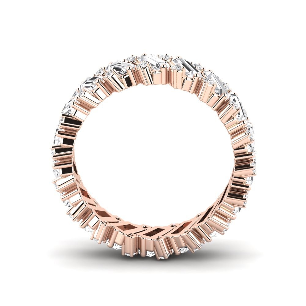 Zafiro blanco Anillo Clamworm