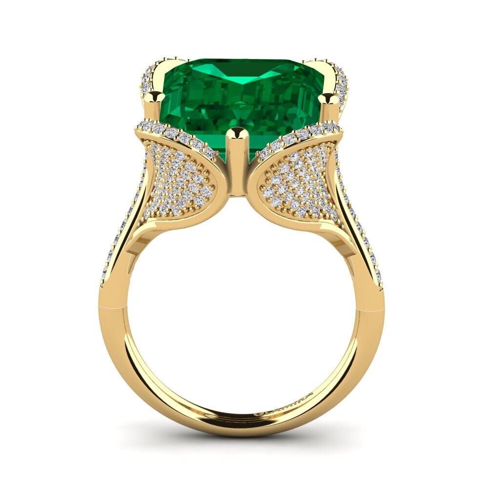 14k Oro Amarillo Anillo Clare