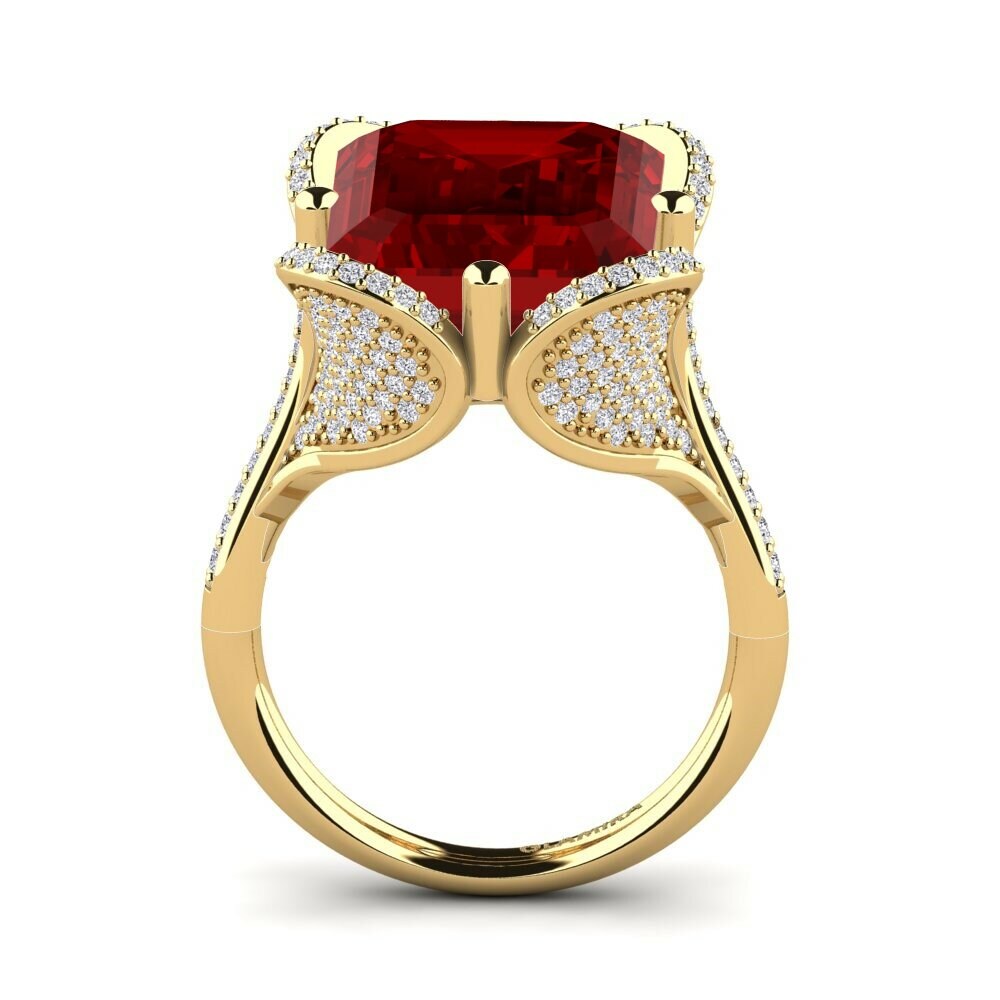 Rubis (créé en laboratoire) Bague Clare