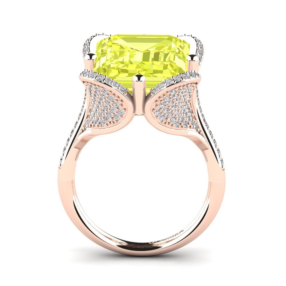 18k Oro Rosa Anillo Clare