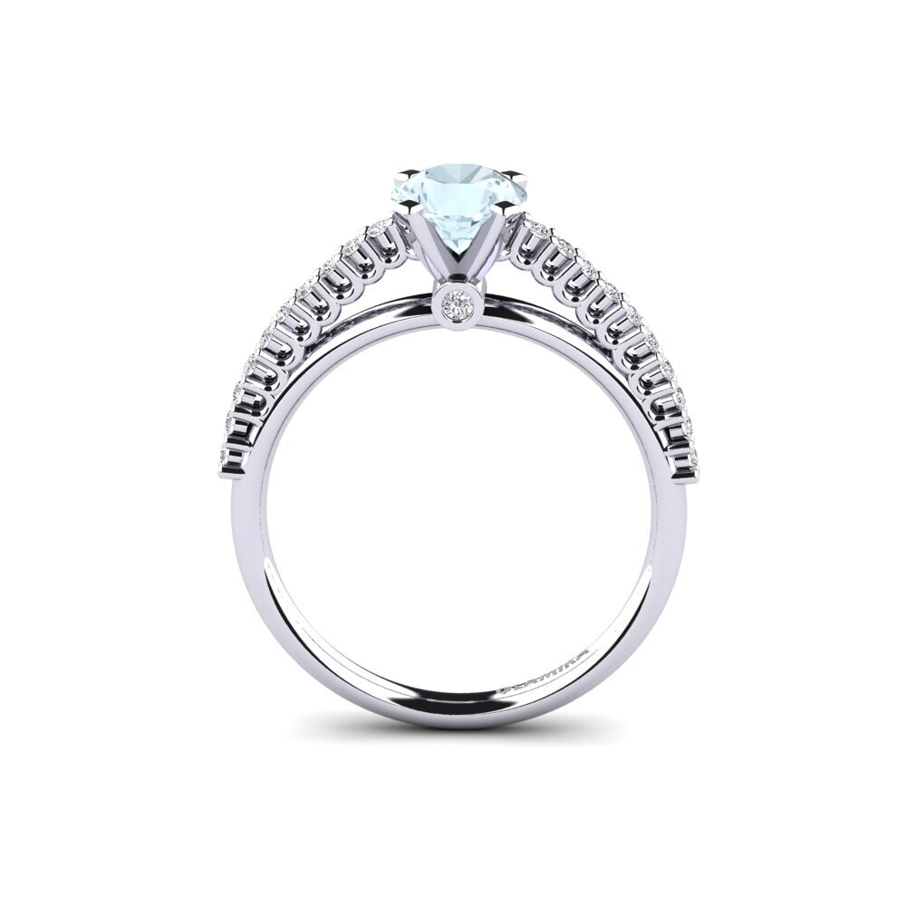Aquamarine Engagement Ring Clarette